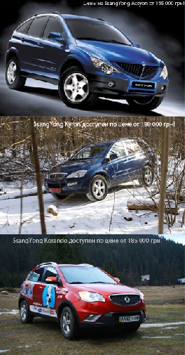 Грандиозное предложение на автомобили SsangYong!