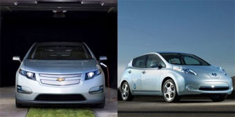  Popular Mechanics : Chevrolet Volt  Nissan Leaf  